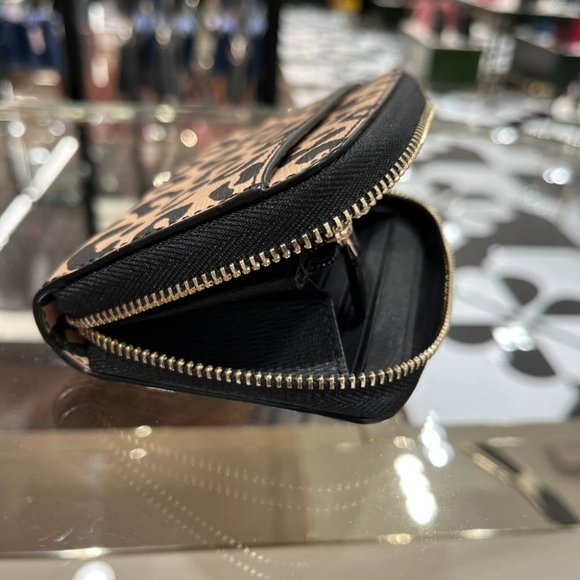 KATE SPADE DARCY GRAPHIC LEOPARD SMALL ZIP CARDCASE WALLET W/GIFT POUCH - Picture 6 of 9